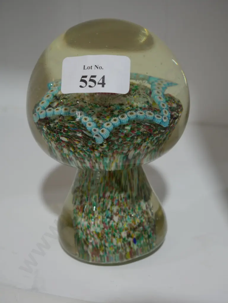 1850s Scottish glass mushroom paperweight Image 1++