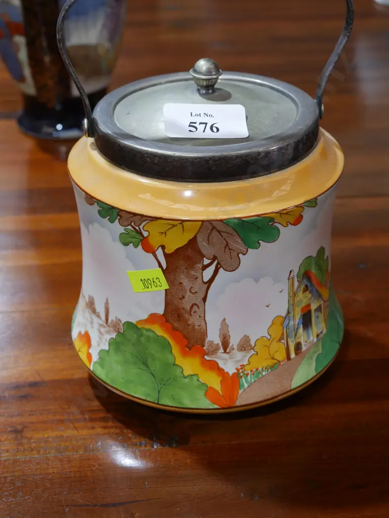 Palissy ware biscuit barrel Image 1++