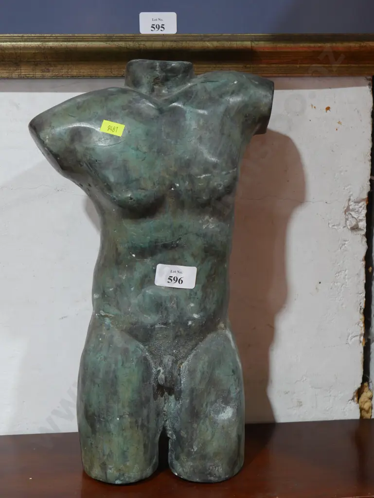 Metal male torso sculpture Image 1++