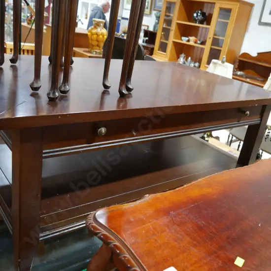 Wooden one drawer coffee table