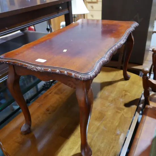 Rope edge coffee table