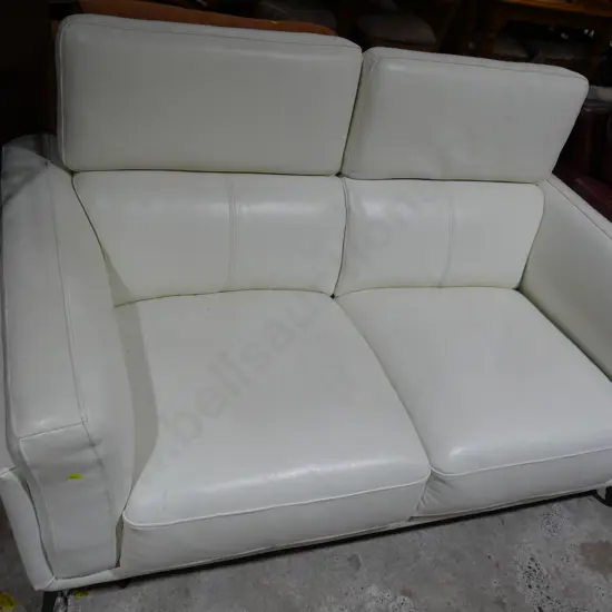 White two-seater settee