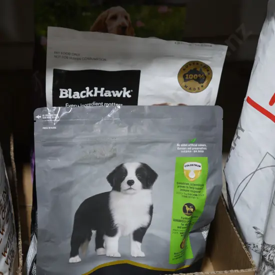 3 bags of dog food