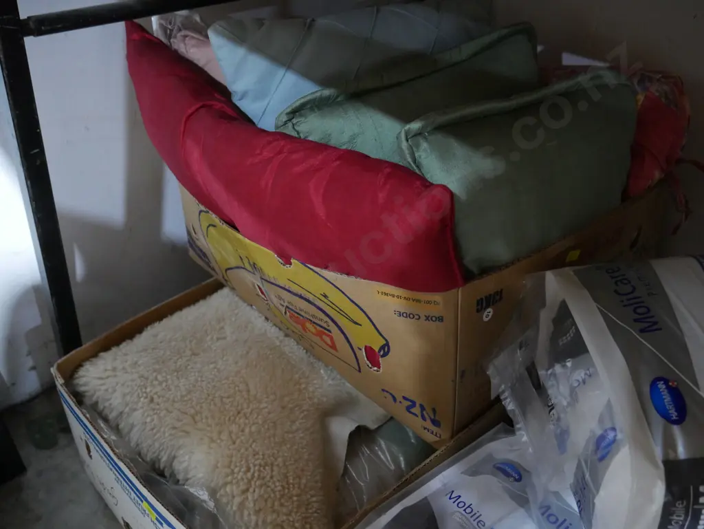 2 boxes cushions etc Image 1++