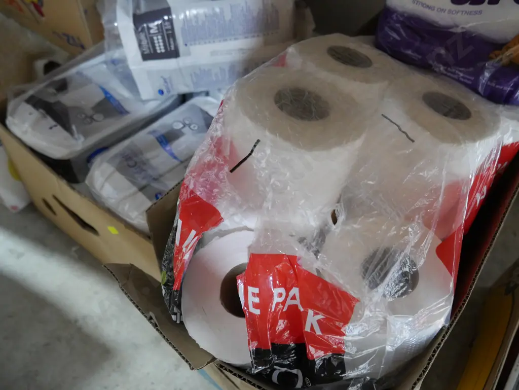 2 boxes of toilet paper and diapers Image 1++
