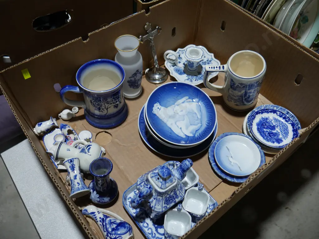 Royal Copenhagen plates, blue & white china Image 1++