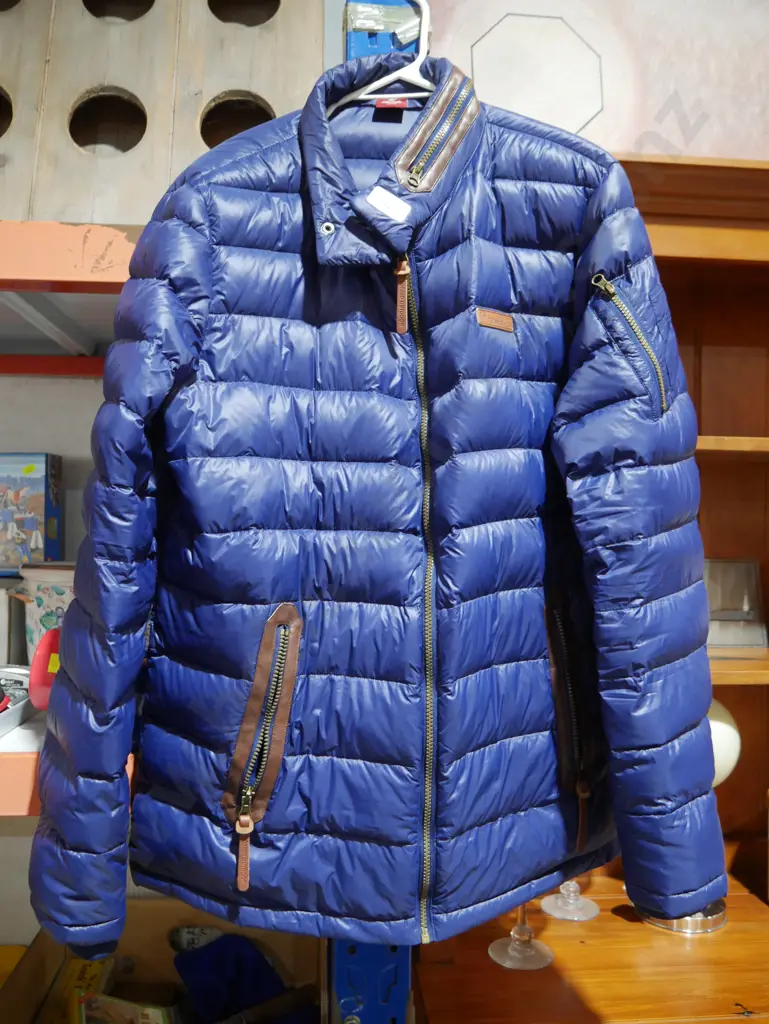 Blue puffer jacket Image 1++