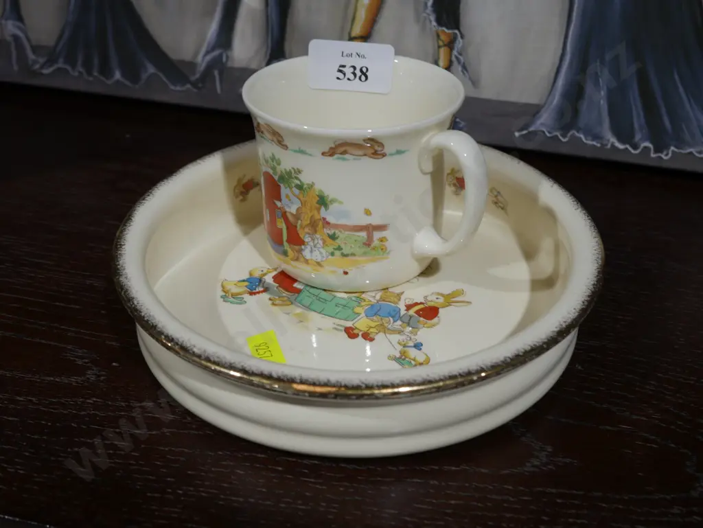 Crown Lynn childs bowl, Bunnykins cup Image 1++