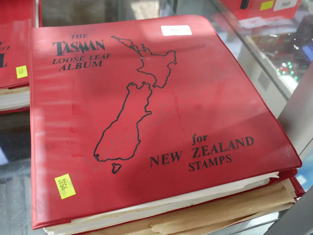 2 Red stamp albums & lose pages Image 1++