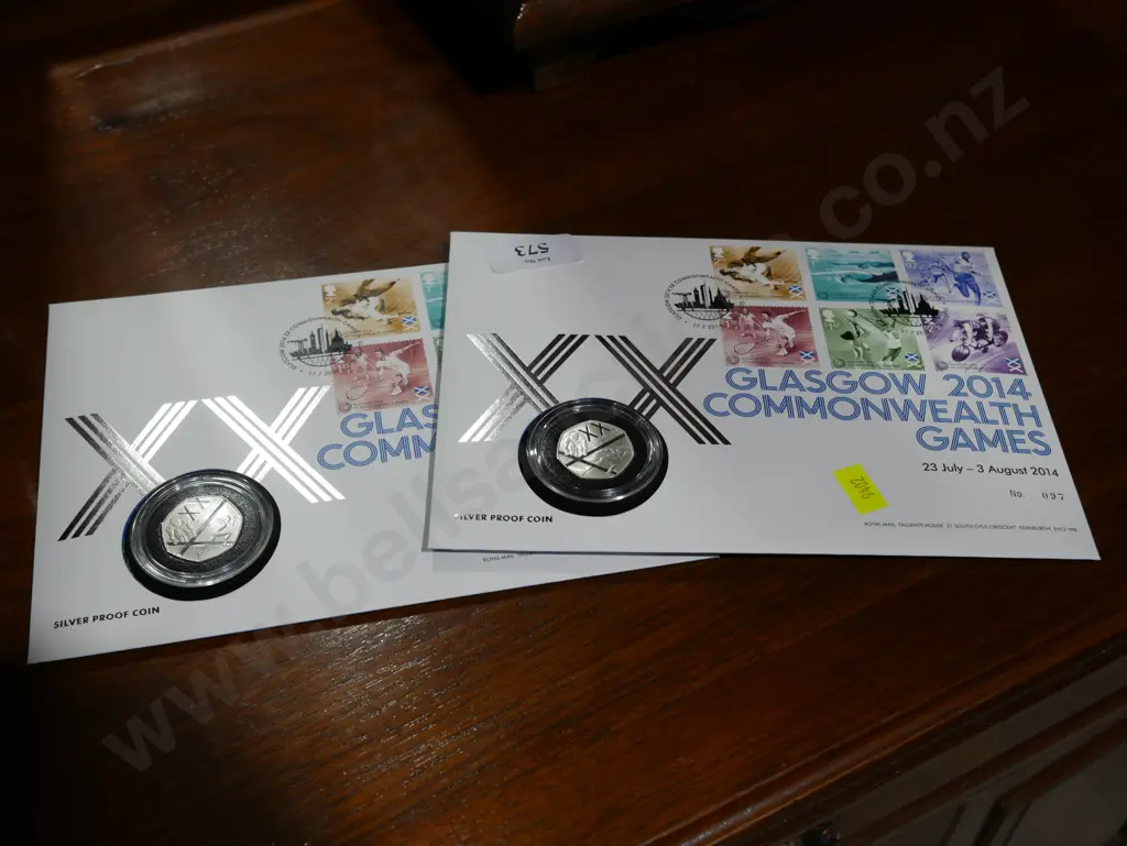 2 silver proof coins, Commonwealth Games Image 1++