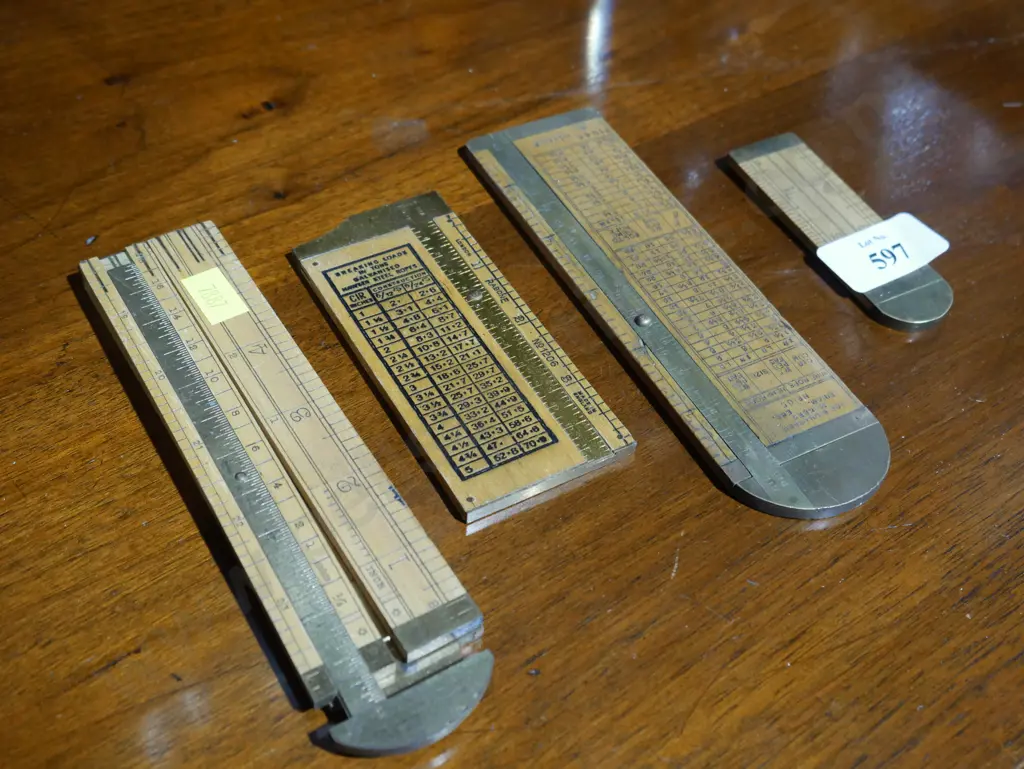 4 vintage rulers etc Image 1++