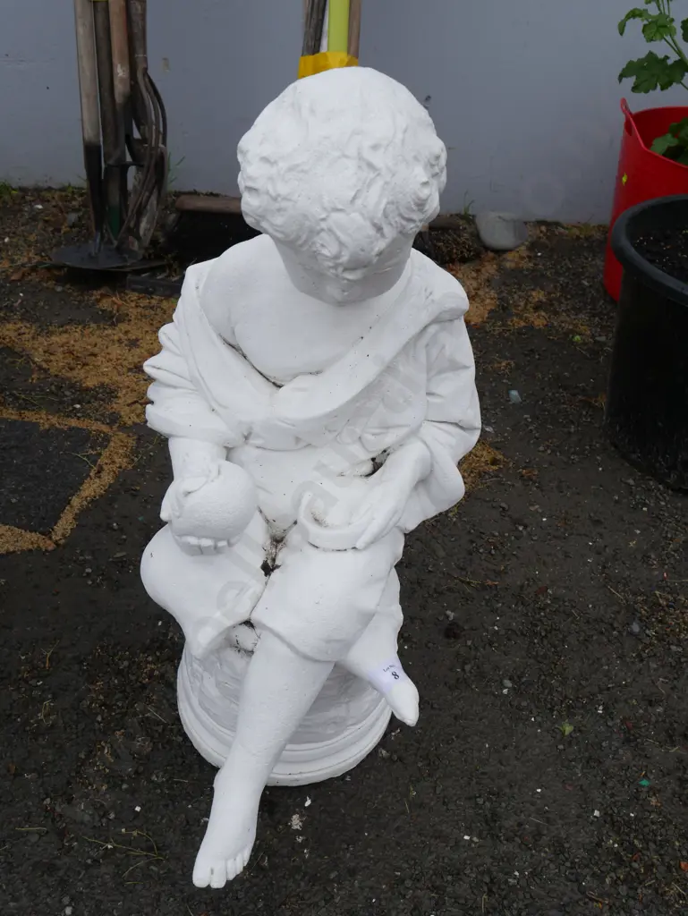 Concrete boy statue Image 1++