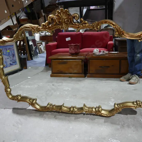 Large gilt frame mirror
