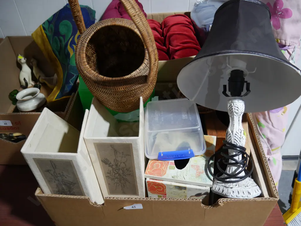 Lamp, basket etc Image 1++
