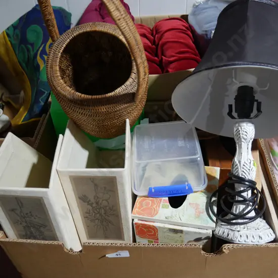 Lamp, basket etc