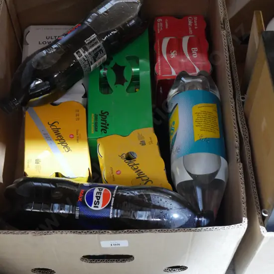 Cans of drink etc