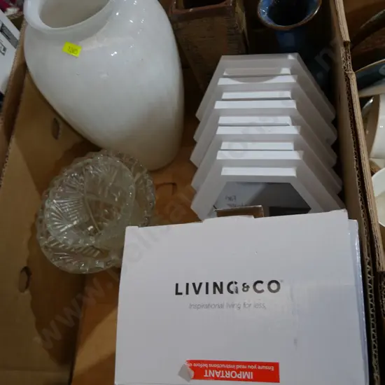 Vases, fan heater etc