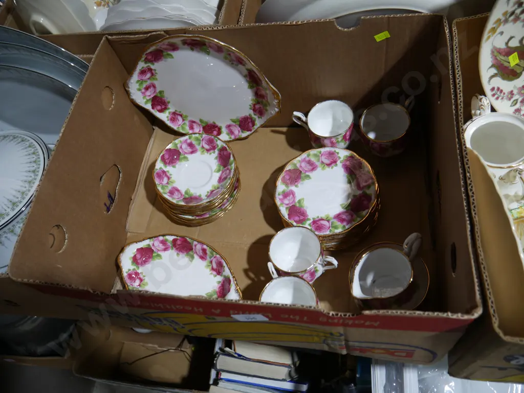 Royal Albert rose and gold trios etc Image 1++