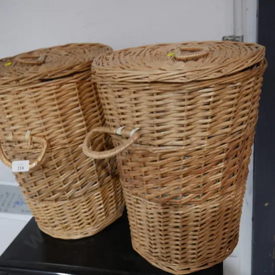 Two cane baskets