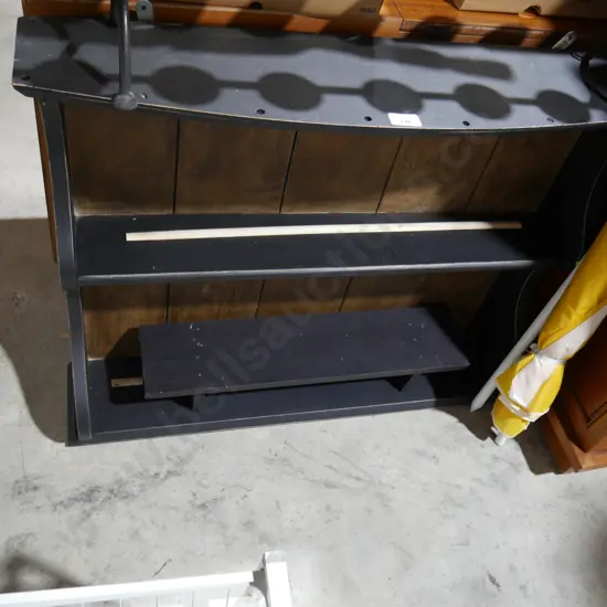 Black wall hanging shelf