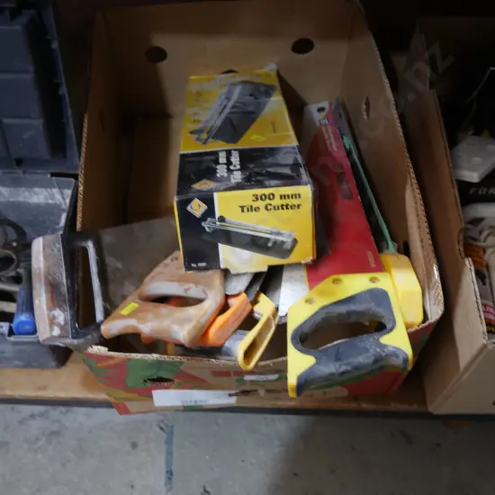 Hand saws and tile cutter