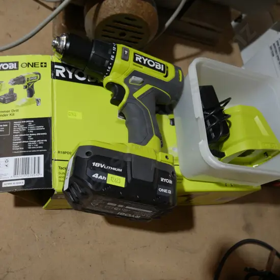 18-volt hammer drill battery and charger