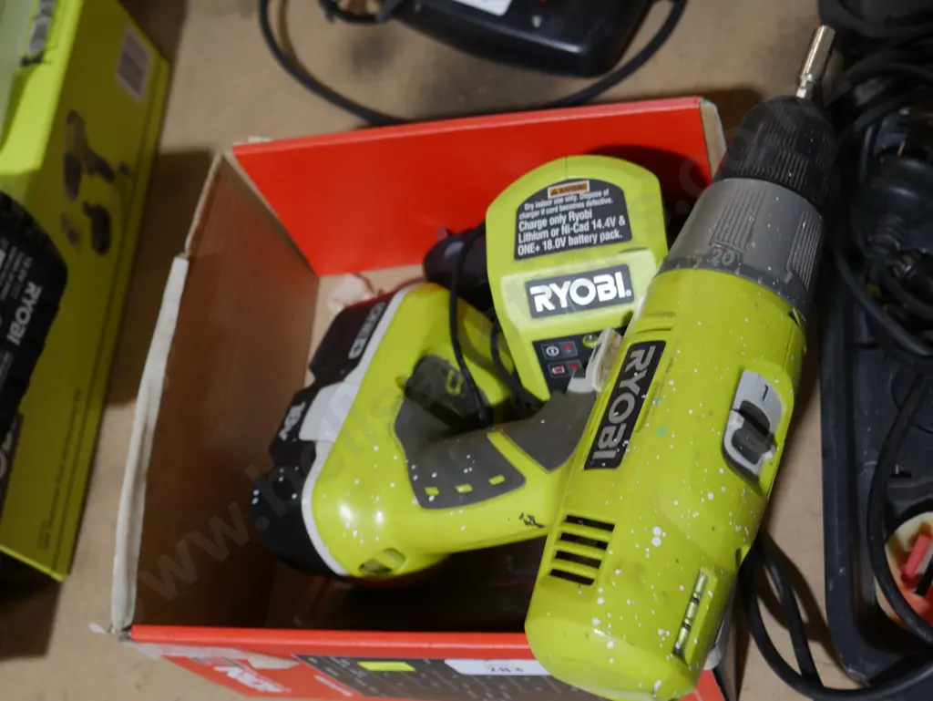 Ryobi drill batteries and charger Image 1++