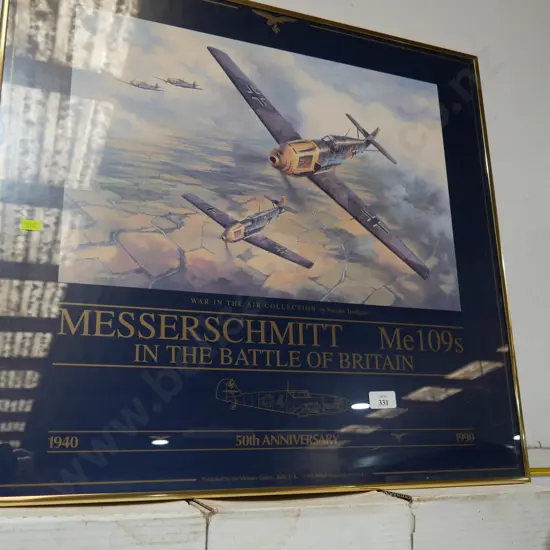 Messerschmitt Me109s in the battle of Britain framed print