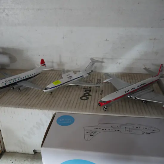 3 model airplanes