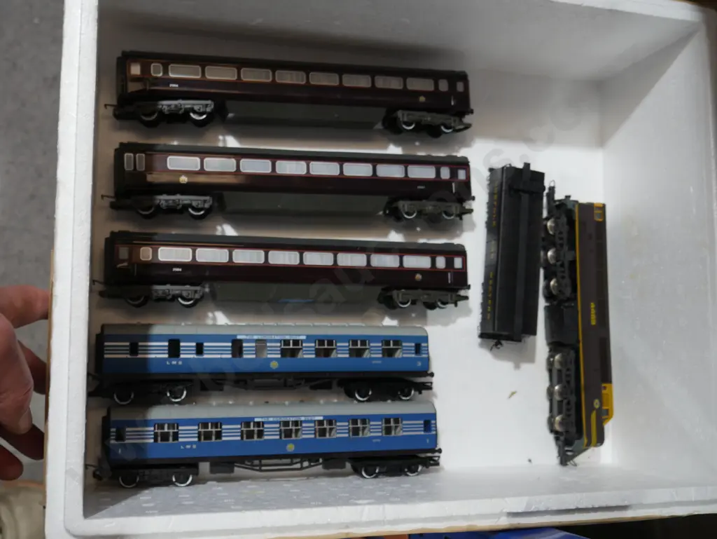 Model locomotive and passenger coaches Image 1++
