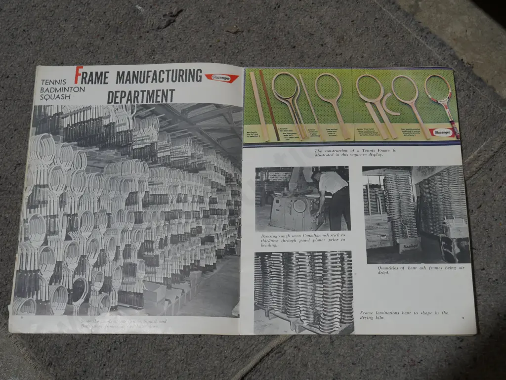 Spalding racket choice poster, Slazenger story booklet Image 1++