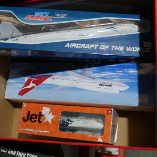 Three model aircraft