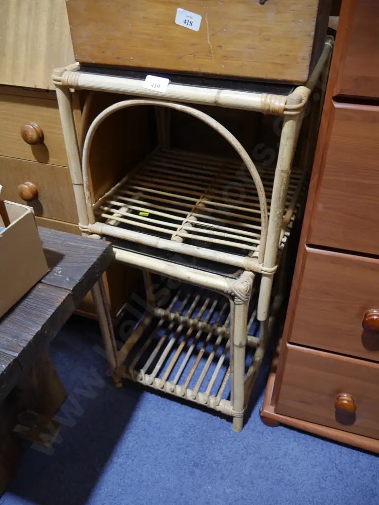 2 cane occasional tables Image 1++