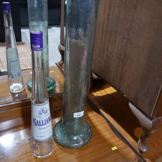Spaghetti jar and Galliano bottle
