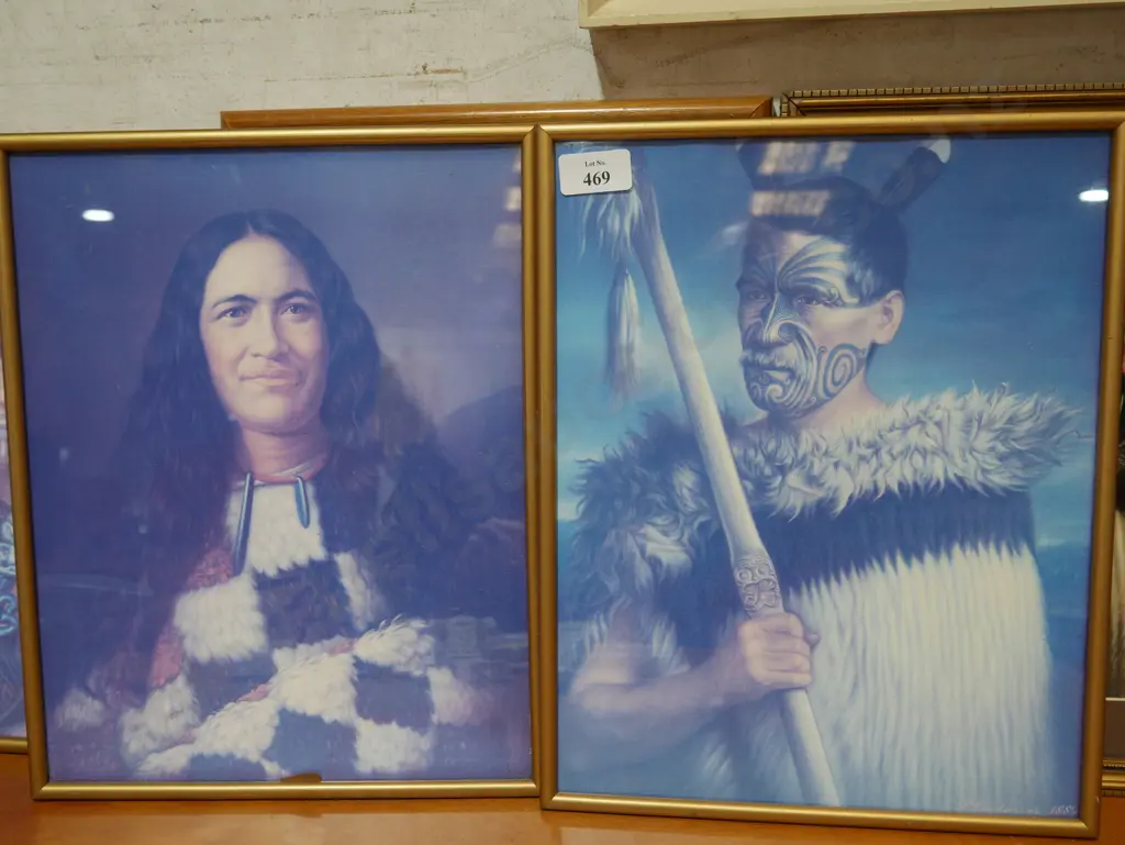 5 Maori portrait prints Image 1++