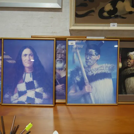 5 Maori portrait prints
