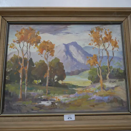 L. Simpson landscape oil painting