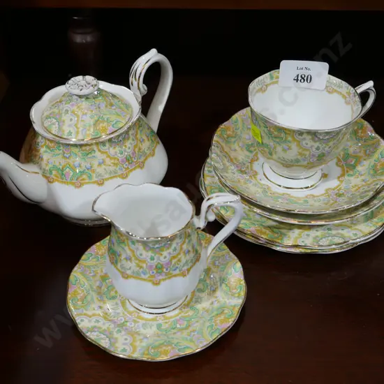 Royal Albert "Paisley Shawl" tea set