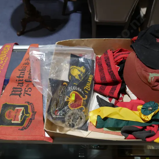 Scarves, flag etc