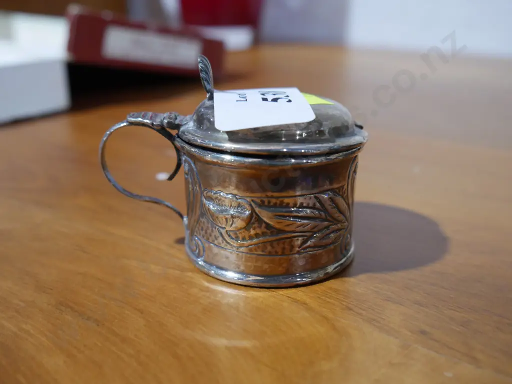 Stirling silver mustard pot Image 1++
