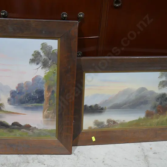2 landscape oil paintings