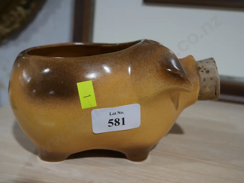 Teal Balclutha NZ pig plant pot Image 1++