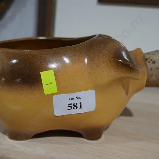 Teal Balclutha NZ pig plant pot
