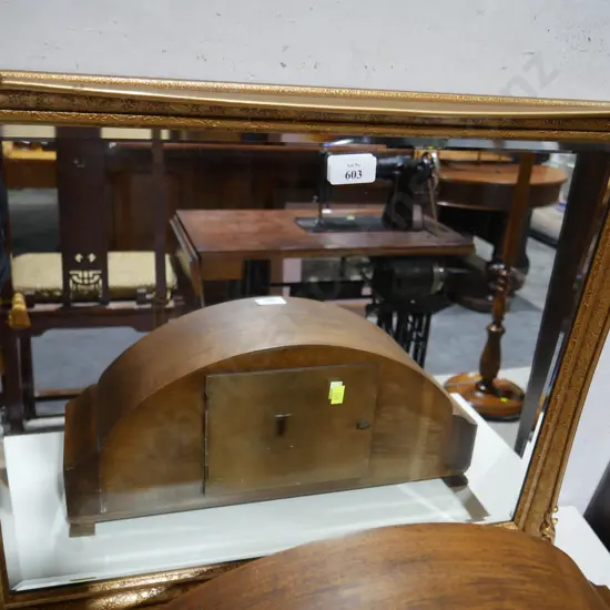 Gilt framed bevilled edge mirror