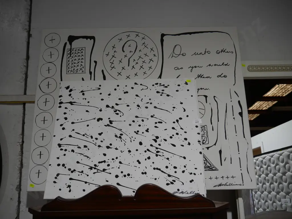 Black and white canvas artworks Image 1++