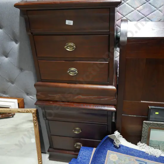 Pair of bed sides and headboard