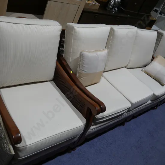 Three piece bergere lounge suite