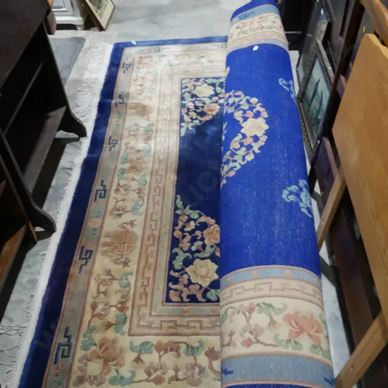 Large blue rug