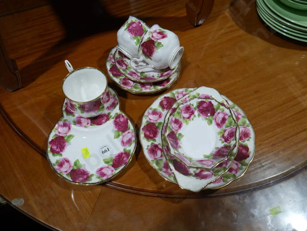 Old English rose tea set Image 1++