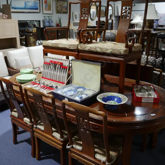 Dining table and 8 chairs